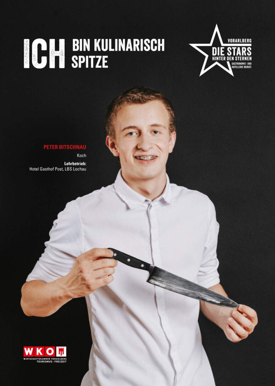 Stars hinter den Sternen, Plakat, Kampagne, Tourismus, Lehrberuf, Koch, Köchin